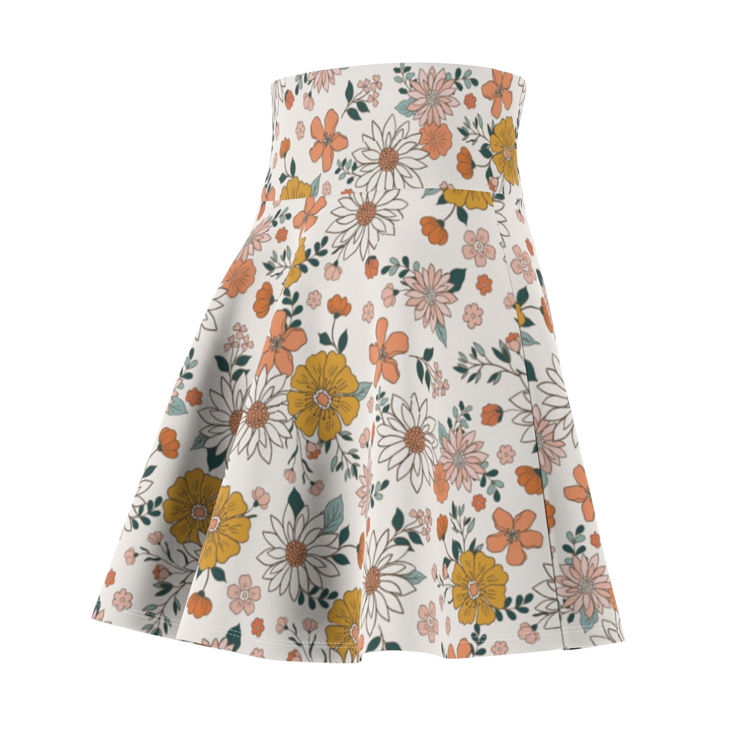 Orange Flowers Women's Skirt