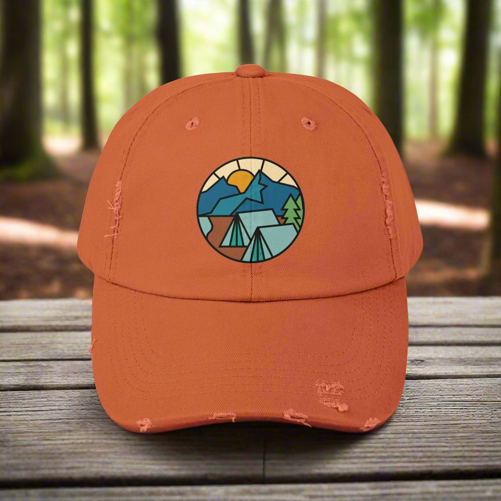 Let's Camp - Distressed Cap