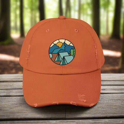 Let's Camp - Distressed Cap