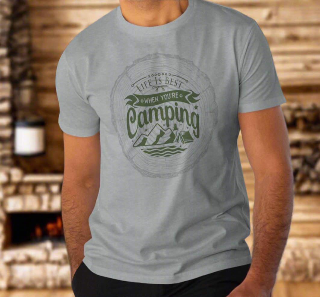 Life Is Best When Your Camping - Men's T Shirt