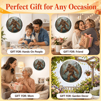 Bigfoot Mosaic Acrylic Puzzle Suncatcher
