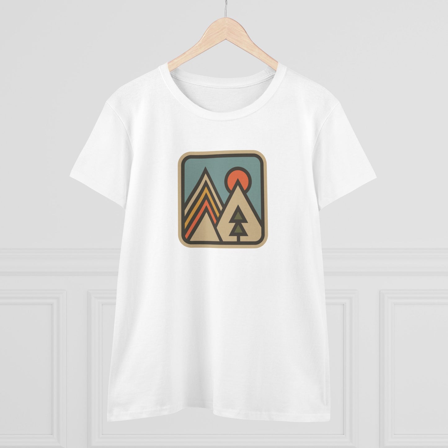 Pinetree Retro Mountain Graphic Tee — Women's Adventure Nature T-Shirt