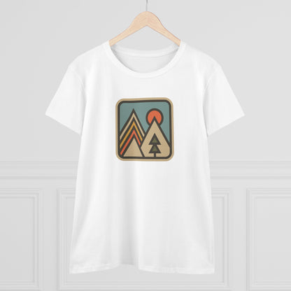 Pinetree Retro Mountain Graphic Tee — Women's Adventure Nature T-Shirt