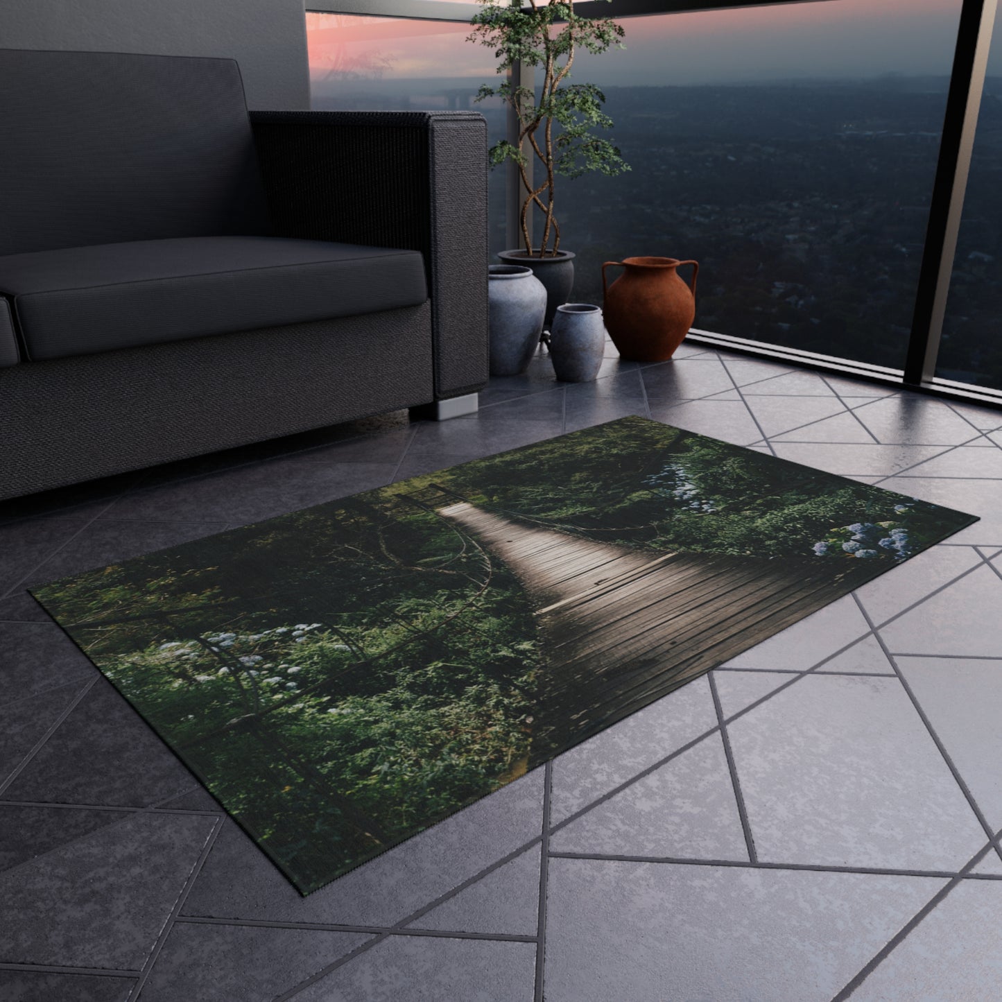 Forest Bridge Design - Outdoor Rug