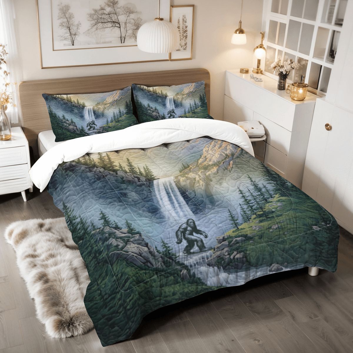 Bigfoot Waterfall King Comforter - 3 PCS Set