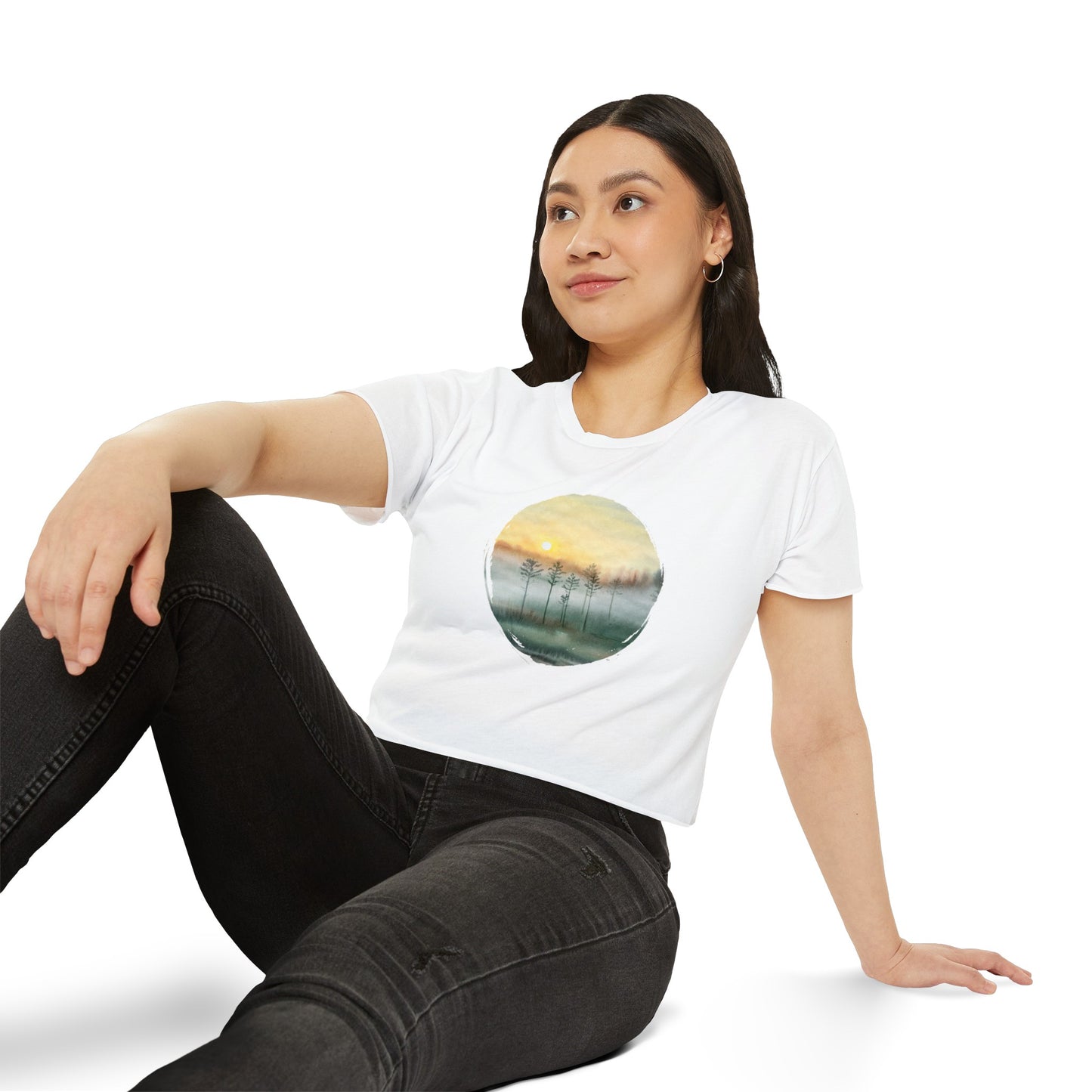 Cloudy Trees Women’s Crop Top