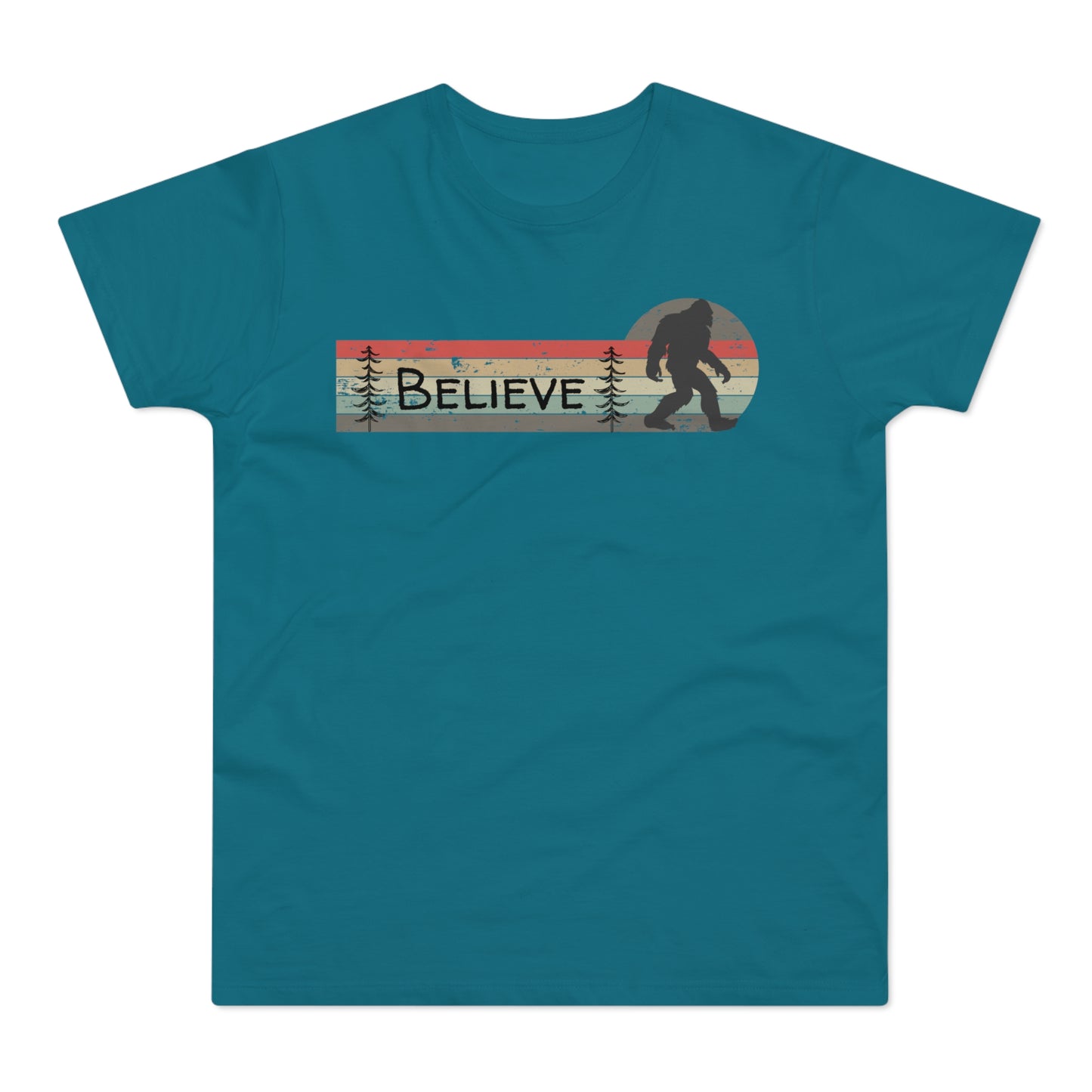 Bigfoot Believe Mountain Pine - Men's T-shirt