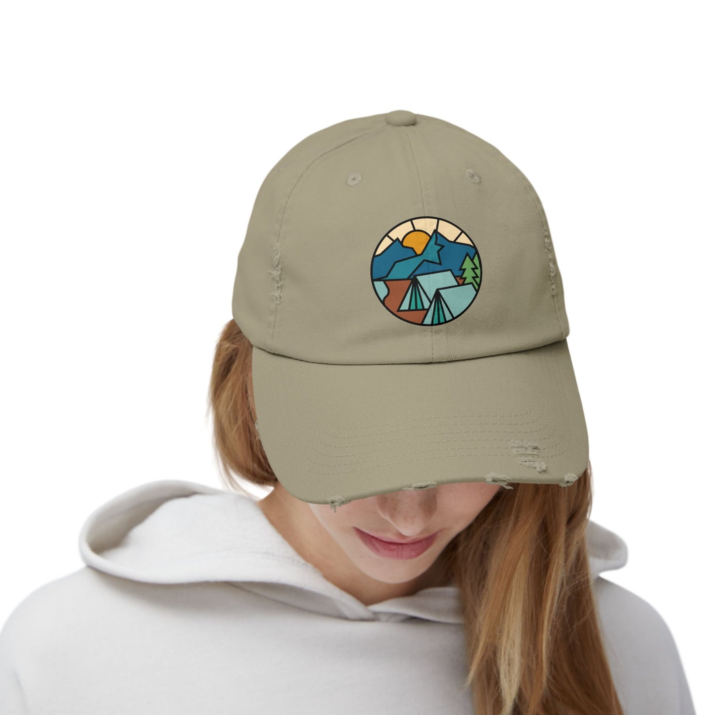 Let's Camp - Distressed Cap