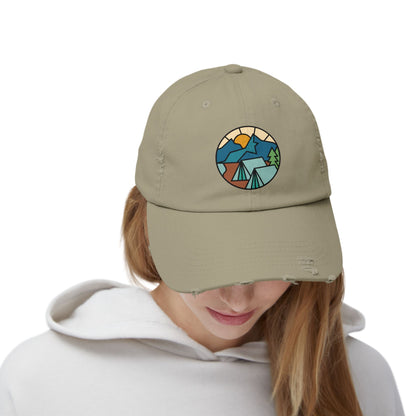 Let's Camp - Distressed Cap