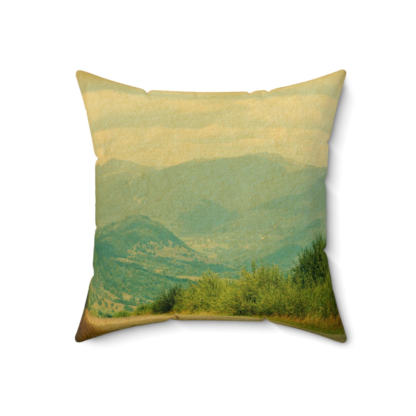 Country Roads Spun Polyester Square Pillow