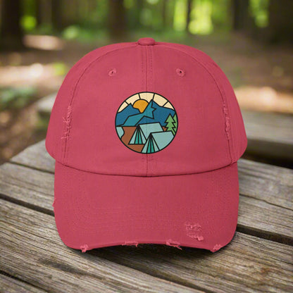 Let's Camp - Distressed Cap