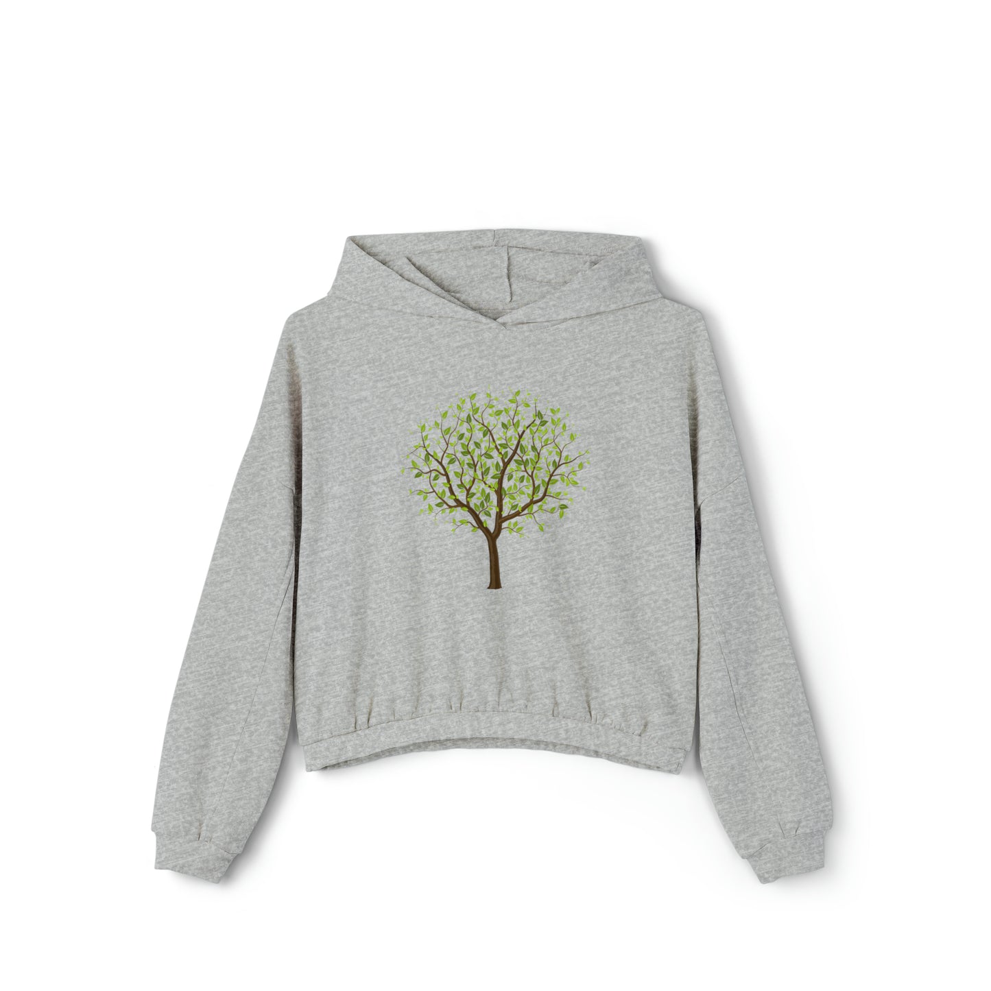 Leafy Green Tree - Women's Cinched Bottom Hoodie