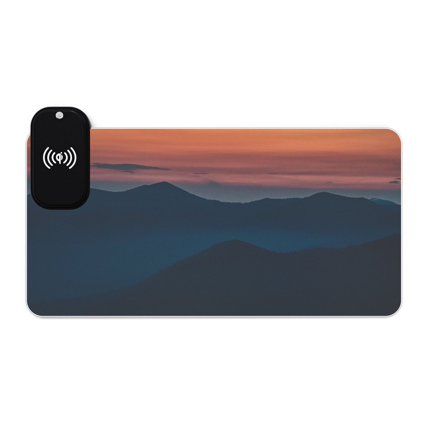 Mountain Horizon LED Gaming Mouse Pad, Wireless Charging