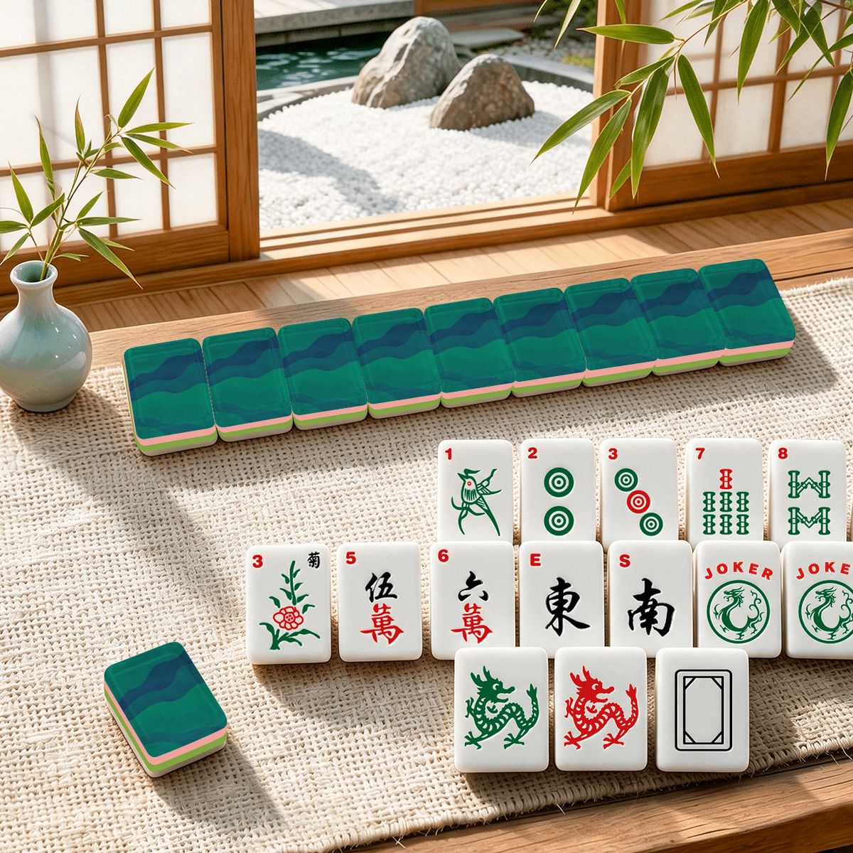 4 Layer Mahjong Tiles Set - Multiple Styles Available