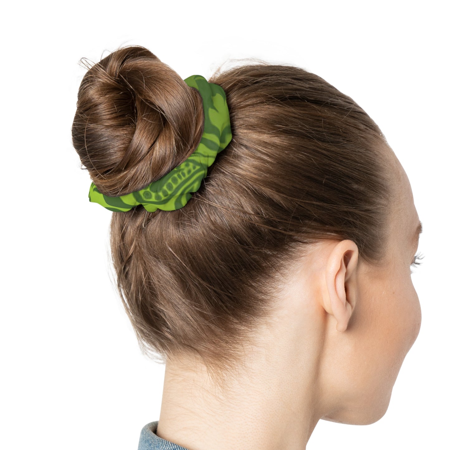 Paisley Green Scrunchie