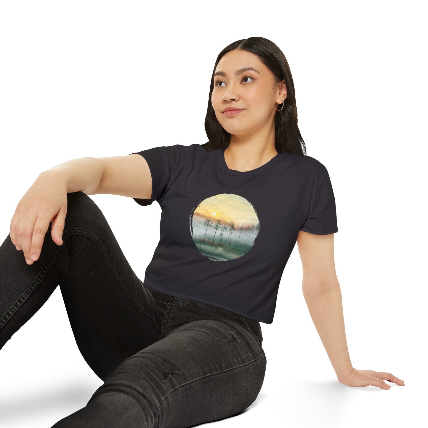 Cloudy Trees Women’s Crop Top