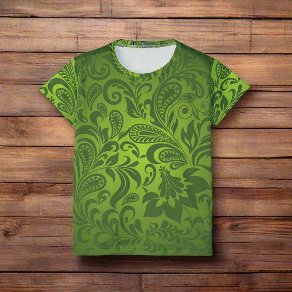 Green Paisley Women's Sports Jersey