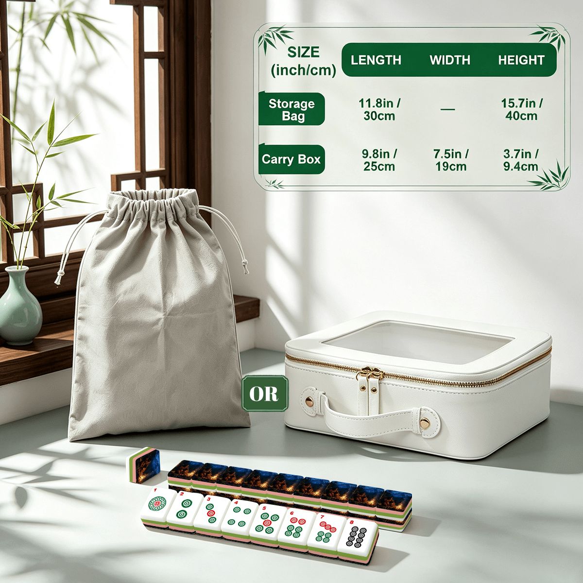 4 Layer Mahjong Tiles Set - Multiple Style Available