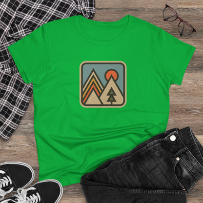 Pinetree Retro Mountain Graphic Tee — Women's Adventure Nature T-Shirt
