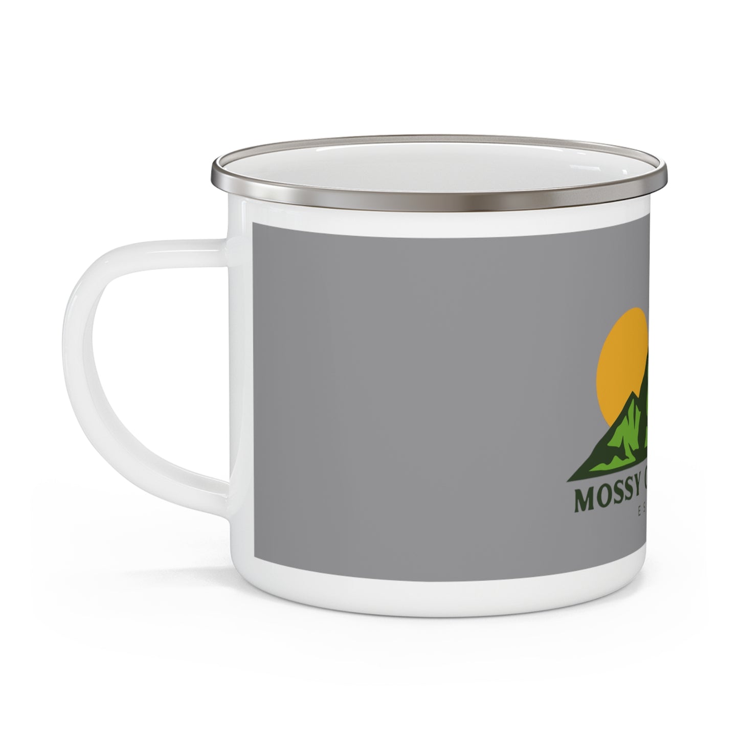 Mossy Green Trees - Enamel Camping Mug