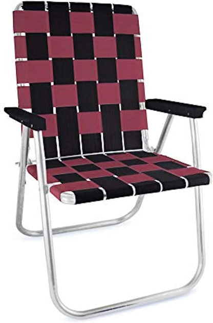 Folding Aluminum Outdoor Patio Lawn Chair | Heavy-Duty Webbed Chairs for Camping, Sports, Beach, Yard & Tailgating | Lightweight Portable | Classic - Bright White