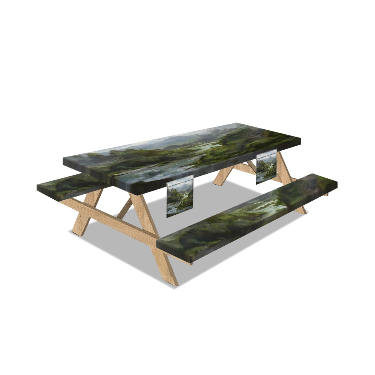 Outdoor Picnic Table Cover with Bench Covers