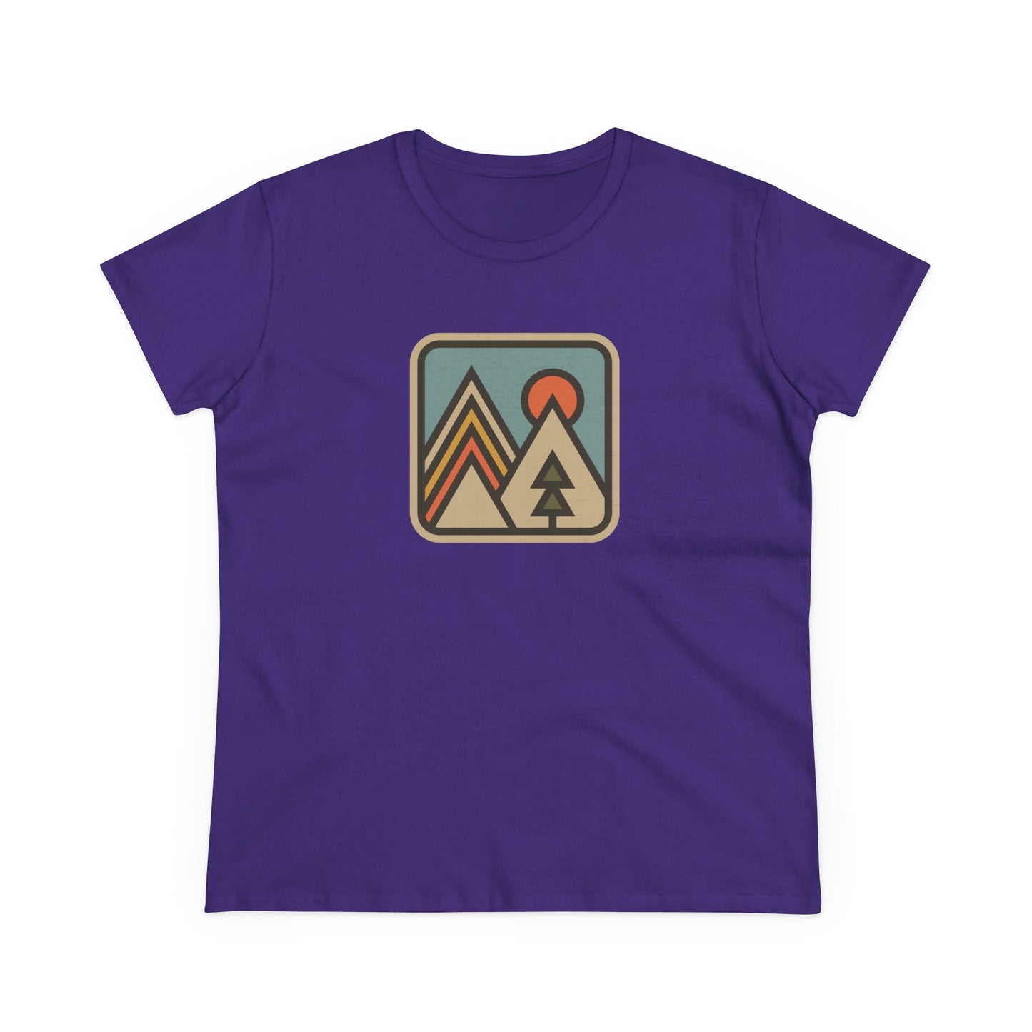 Pinetree Retro Mountain Graphic Tee — Women's Adventure Nature T-Shirt