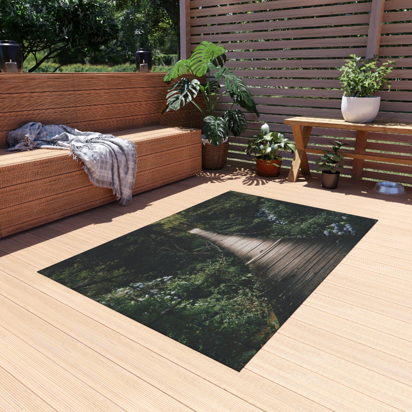 Forest Bridge Design - Outdoor Rug