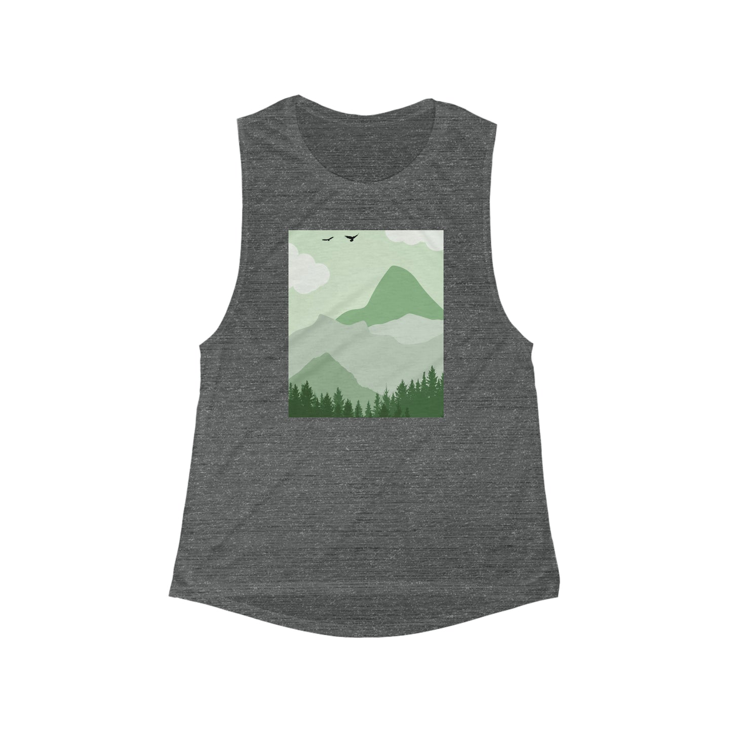 Mint Forest Women's Flowy Scoop Muscle Tank