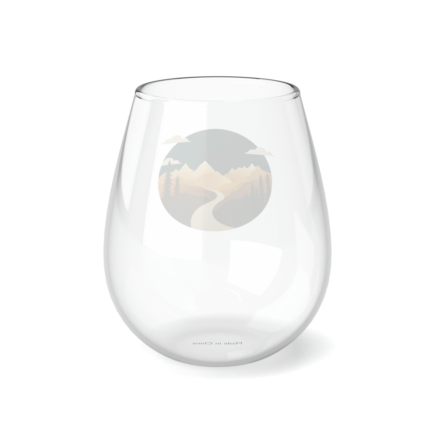 Mountain Stemless Wine Glass, 11.75oz