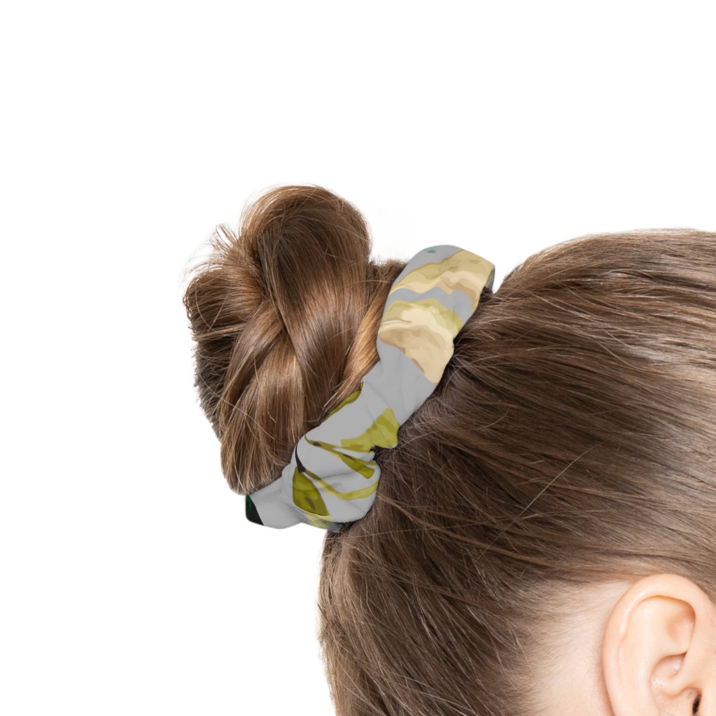 Green Leaf Scrunchie