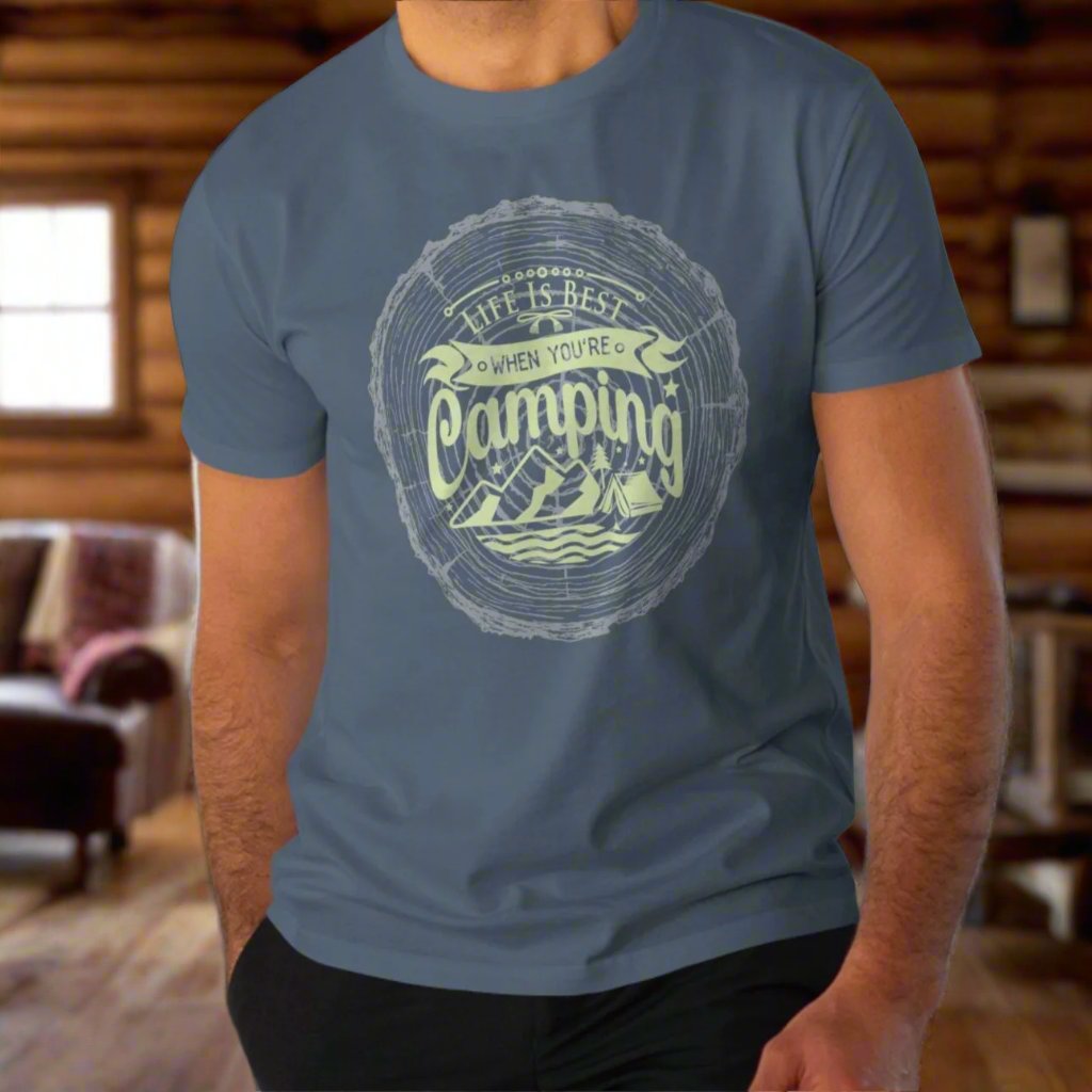 Life Is Best When Your Camping - Men's T Shirt