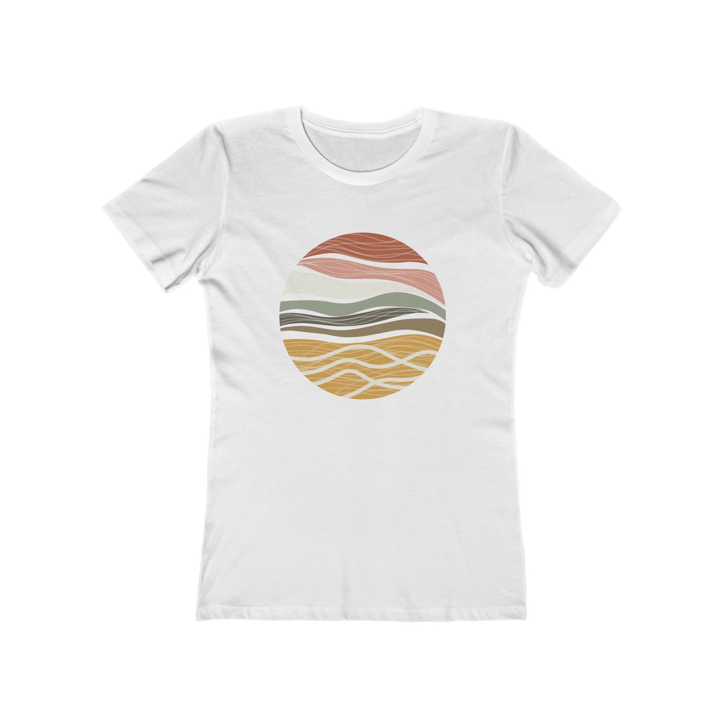 Mossy Mountain Waves - The Boyfriend Tee for Women