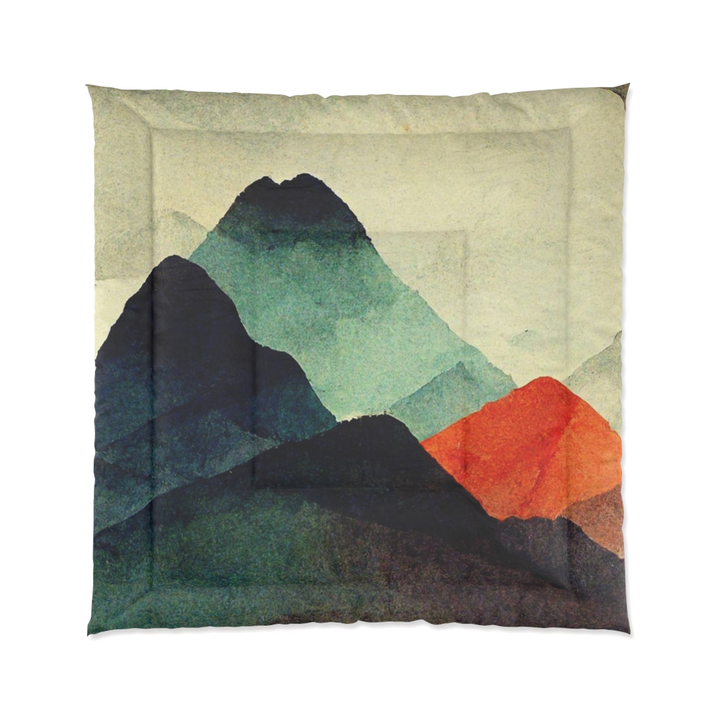 Mountain Horizon Sunset Comforter