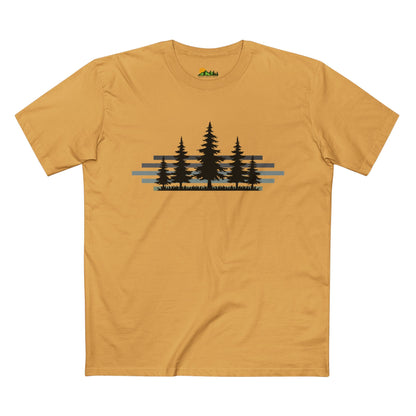 Forest Silhouette Tee — Pine Tree Graphic Shirt for Outdoor Lovers