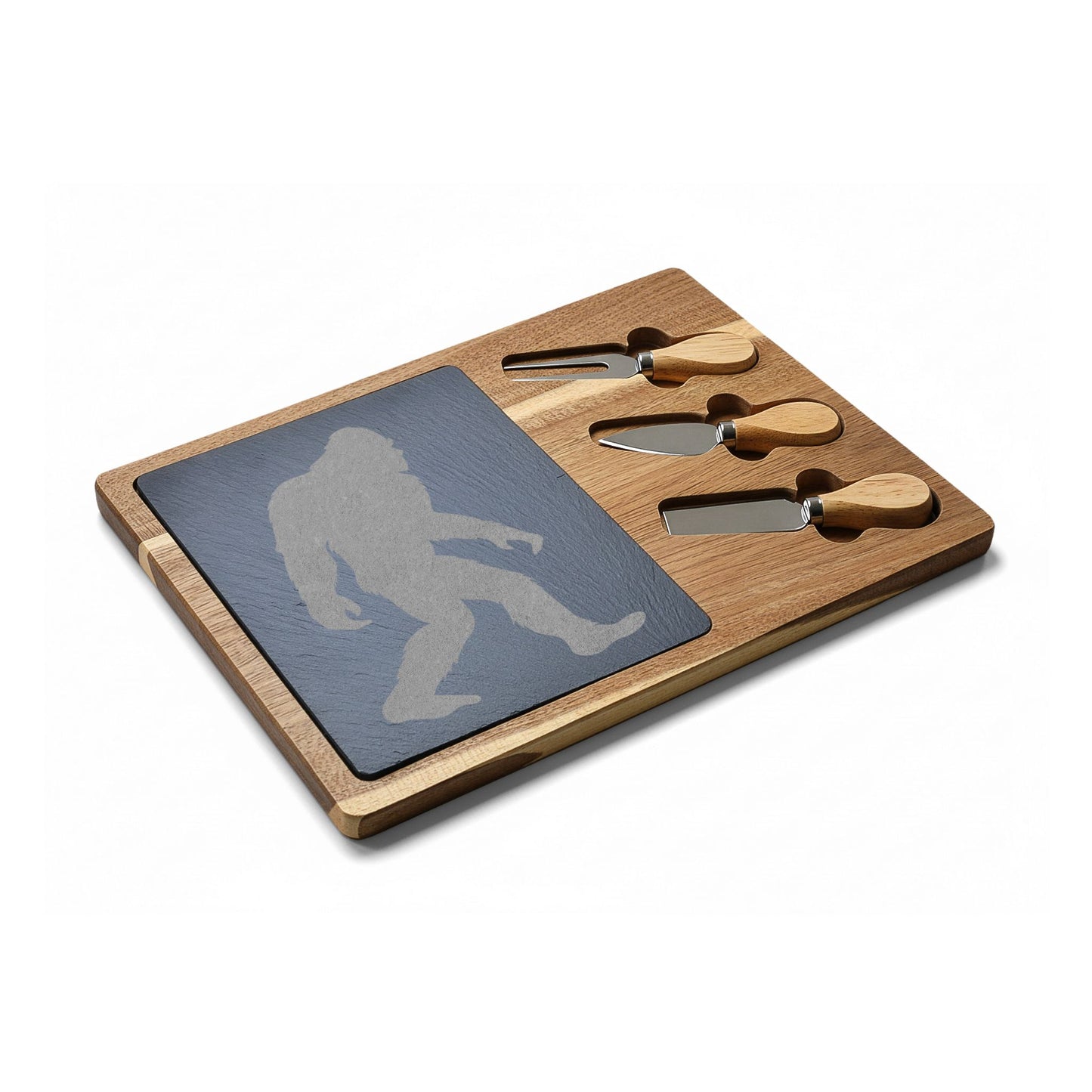 Bigfoot Charcuterie Board — Engraved Sasquatch Serving Platter