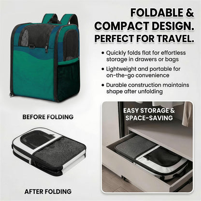 Pet Carrier Backpack - Blue Wave