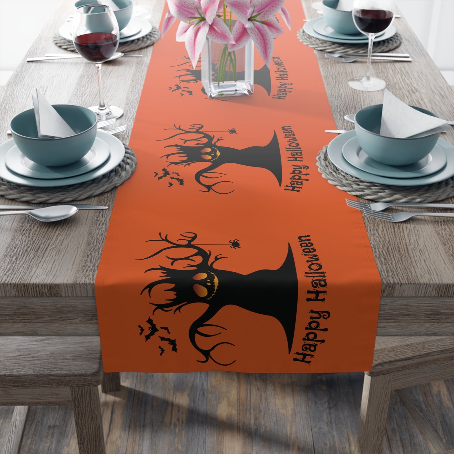 Spooky Tree Happy Halloween - Table Runner