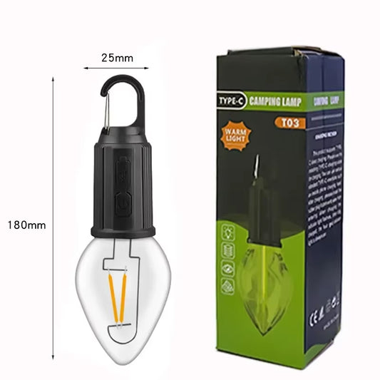 Outdoor USB Rechargeable LED Lamp Bulbs High Brightness Emergency Light Hook up Camping Fishing Portable Lantern Night Lights