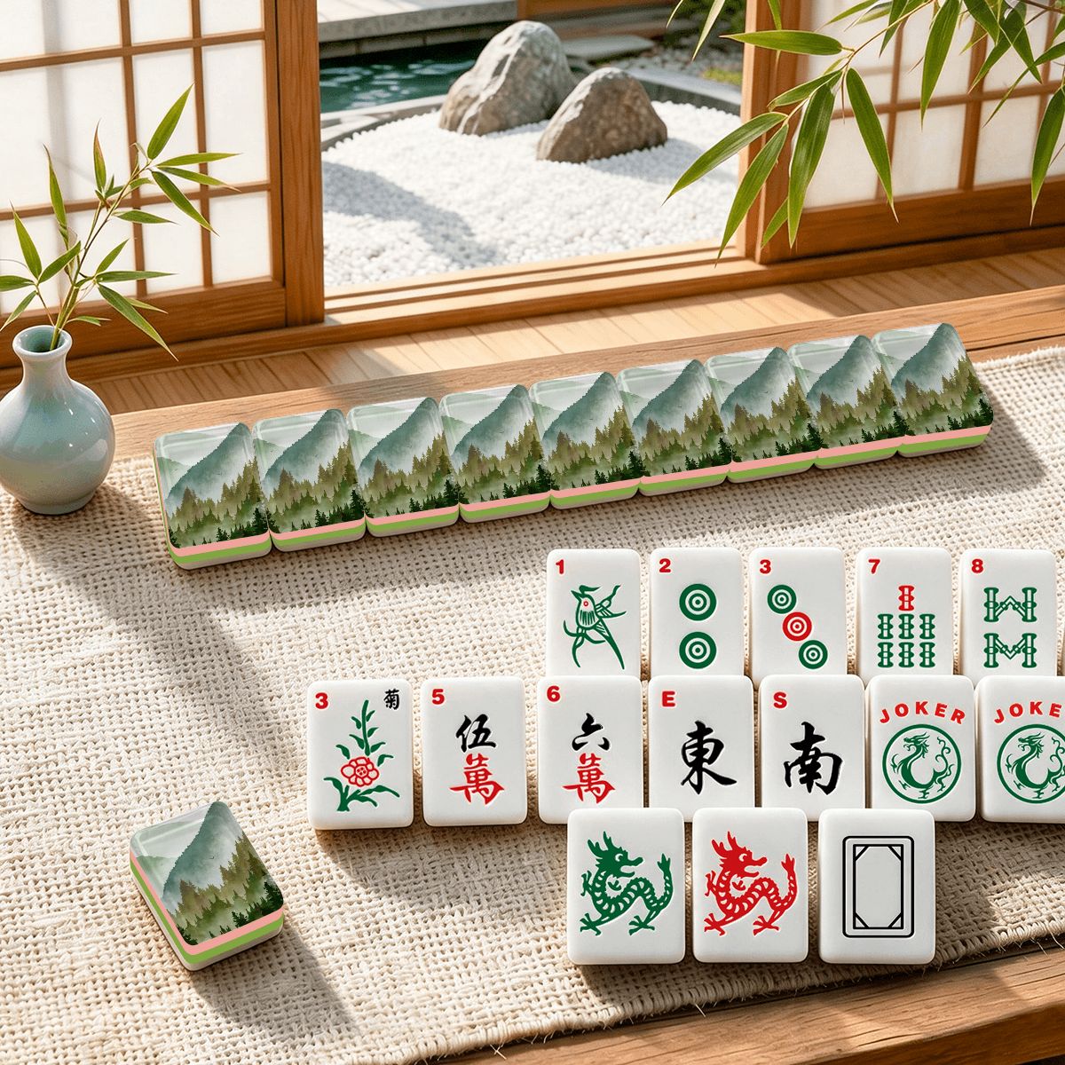 4 Layer Mahjong Tiles Set - Multiple Styles Available