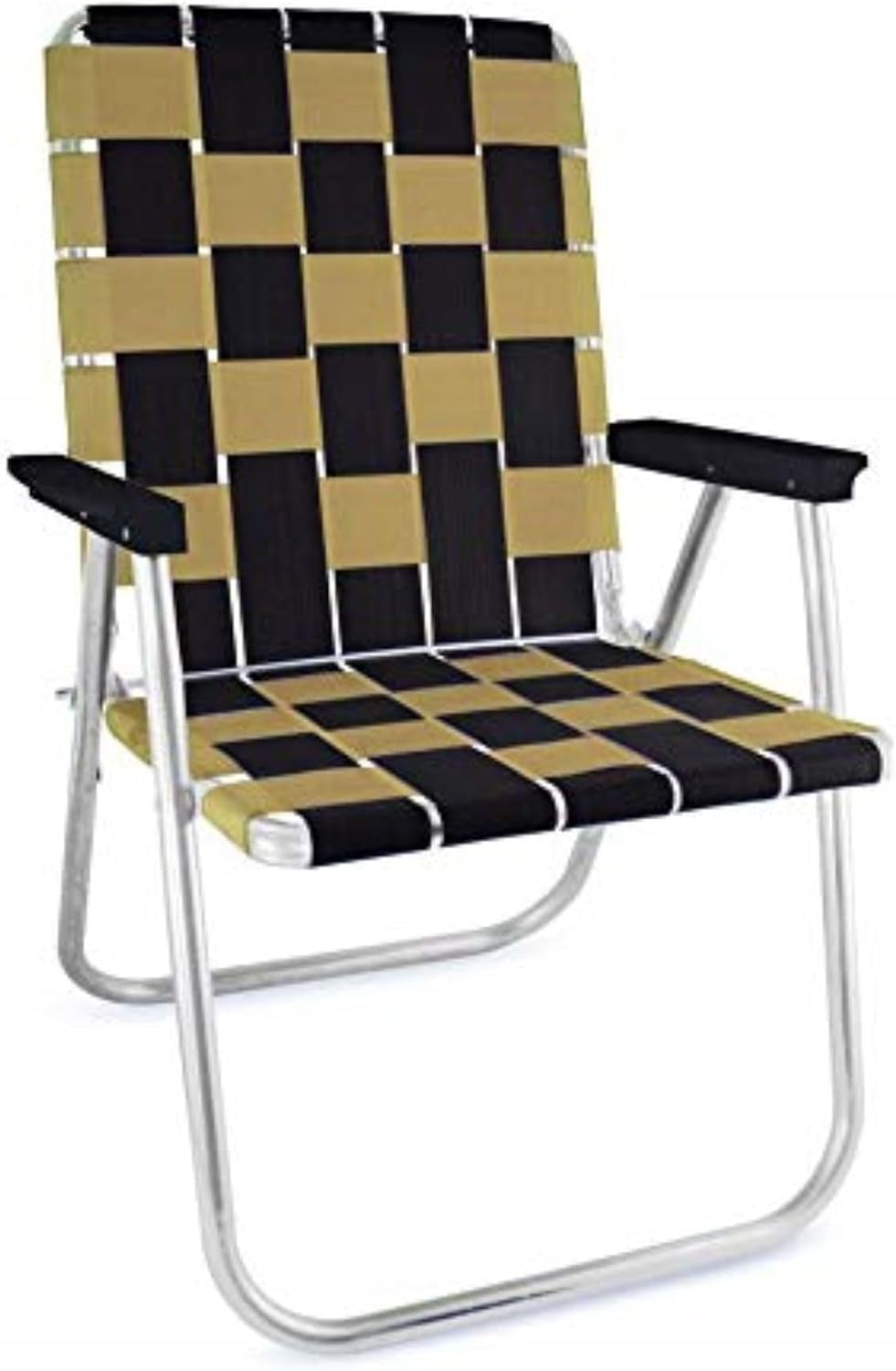 Folding Aluminum Outdoor Patio Lawn Chair | Heavy-Duty Webbed Chairs for Camping, Sports, Beach, Yard & Tailgating | Lightweight Portable | Classic - Bright White