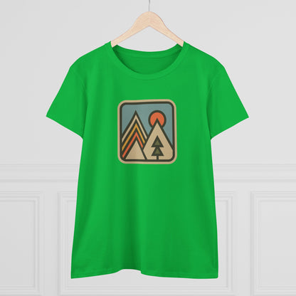 Pinetree Retro Mountain Graphic Tee — Women's Adventure Nature T-Shirt