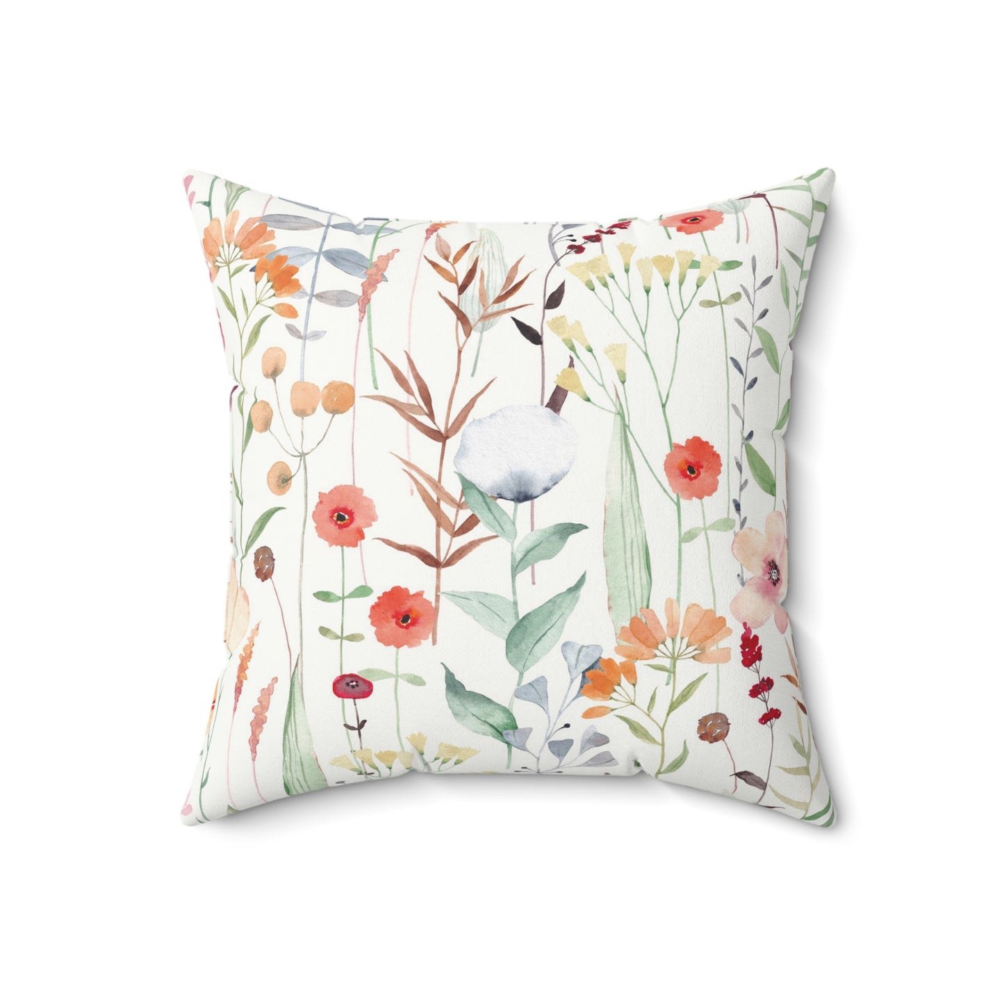 Spring Flowers Spun Polyester Square Pillow