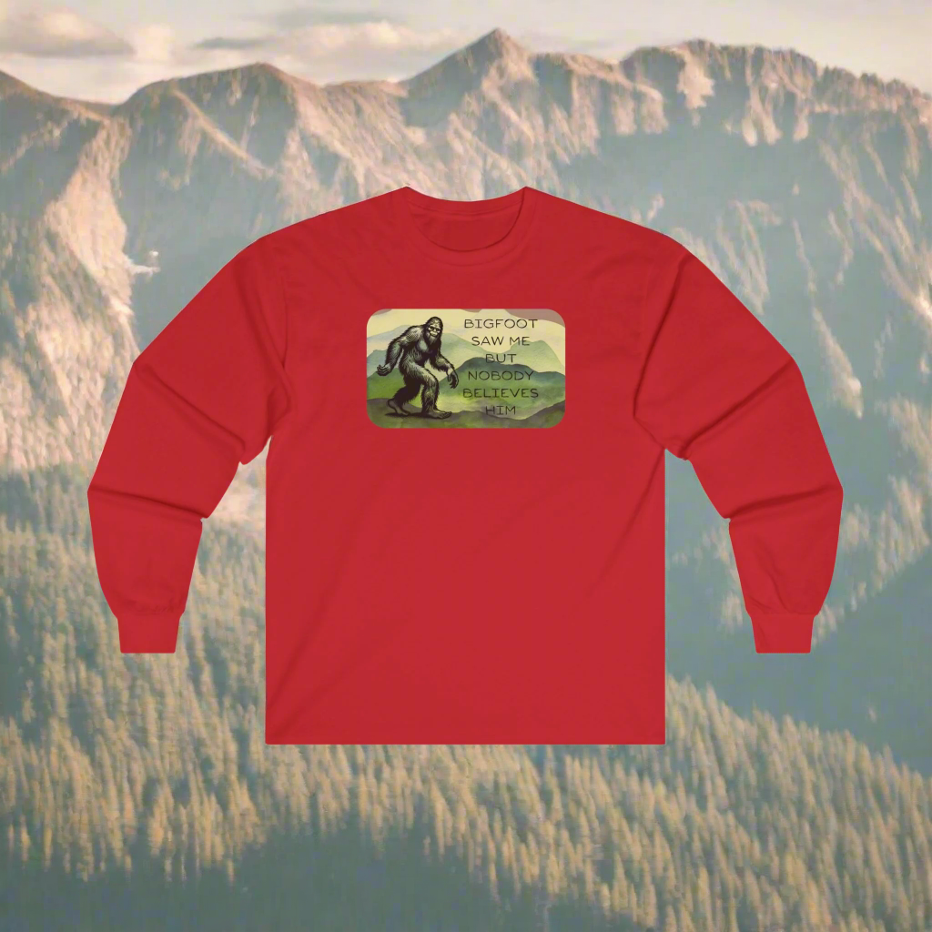 Bigfoot Saw Me - Long Sleeve Cotton Tee