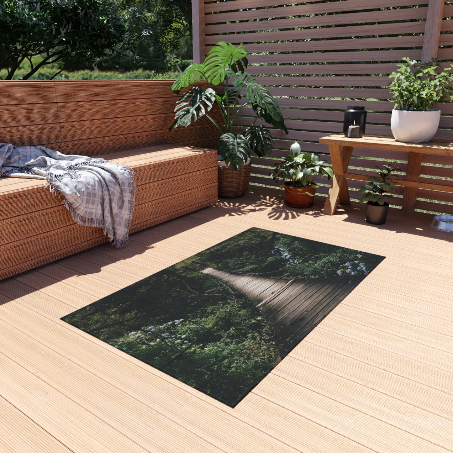 Forest Bridge Design - Outdoor Rug