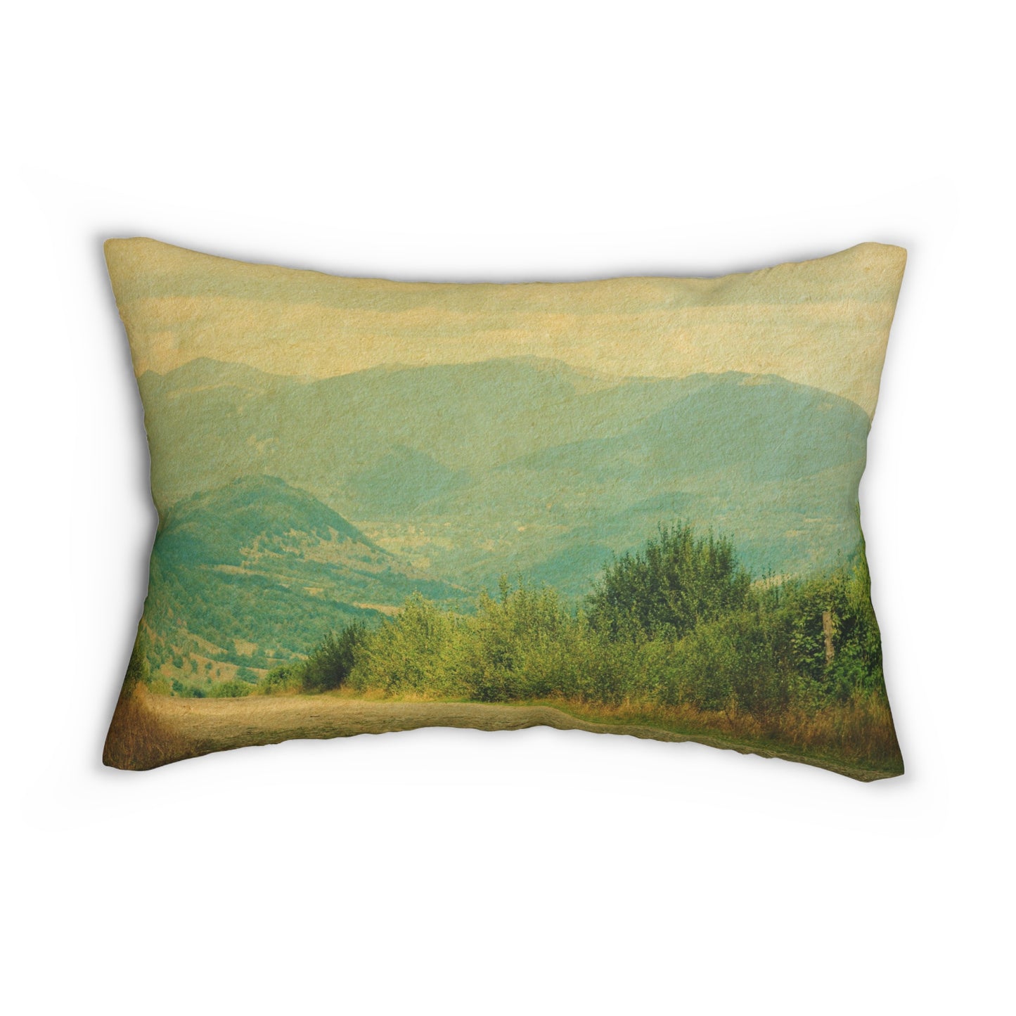 Country Roads Spun Polyester Lumbar Pillow