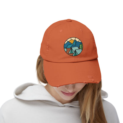 Let's Camp - Distressed Cap