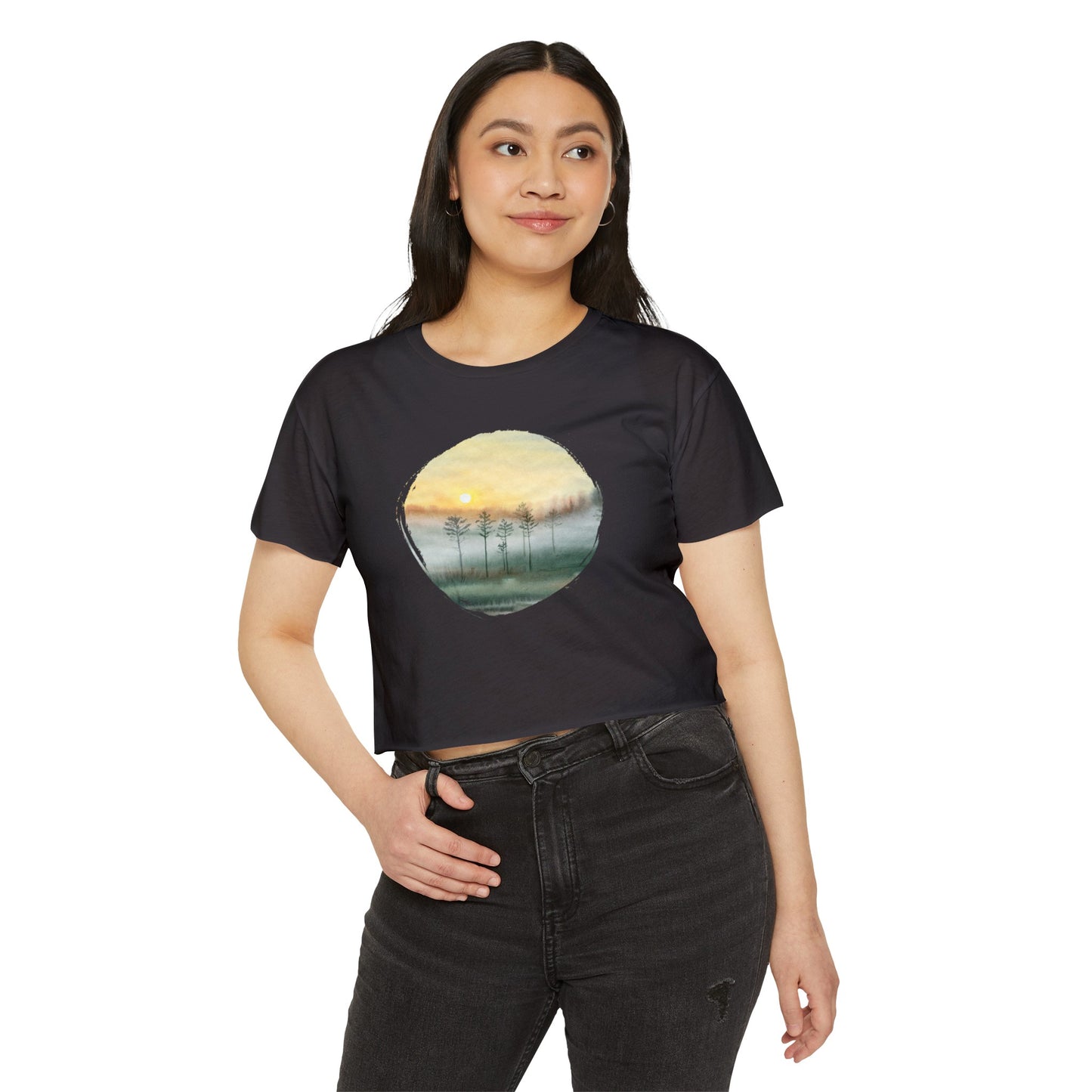 Cloudy Trees Women’s Crop Top