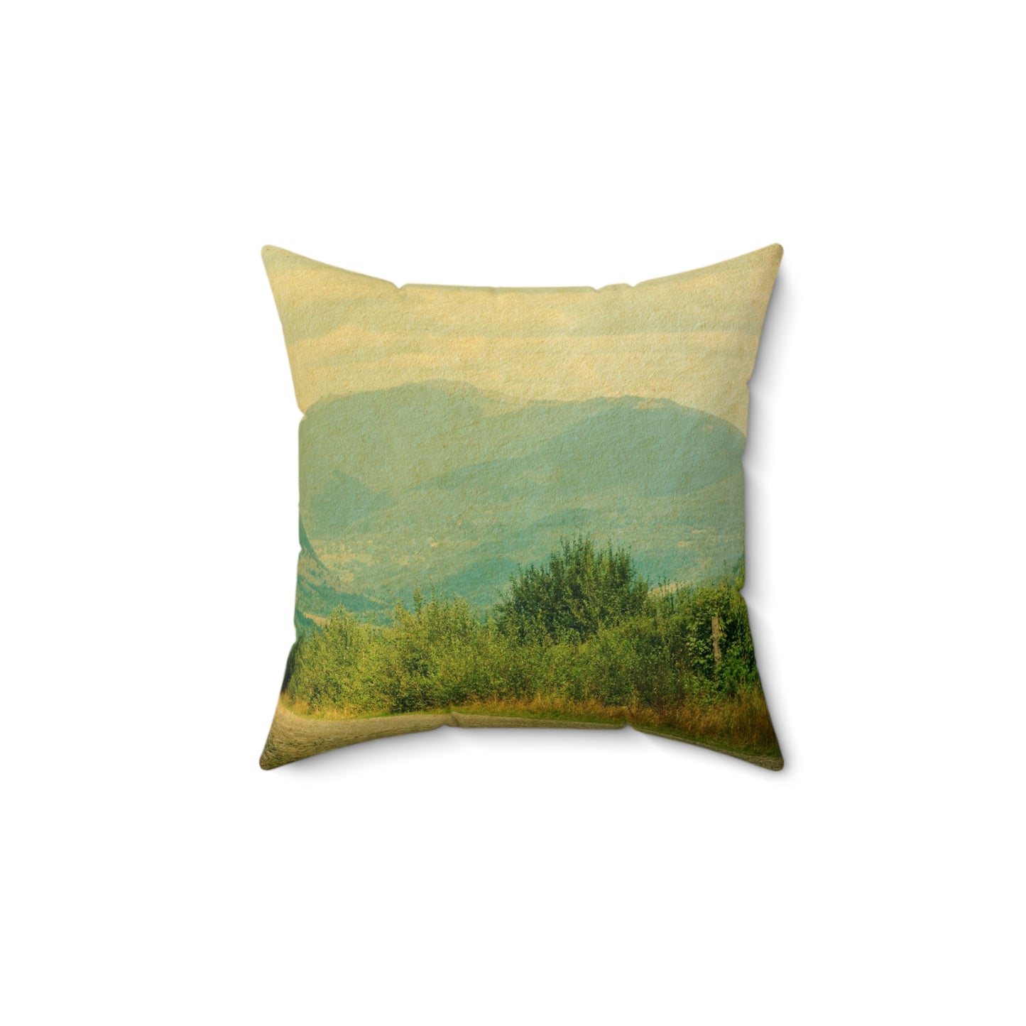 Country Roads Spun Polyester Square Pillow