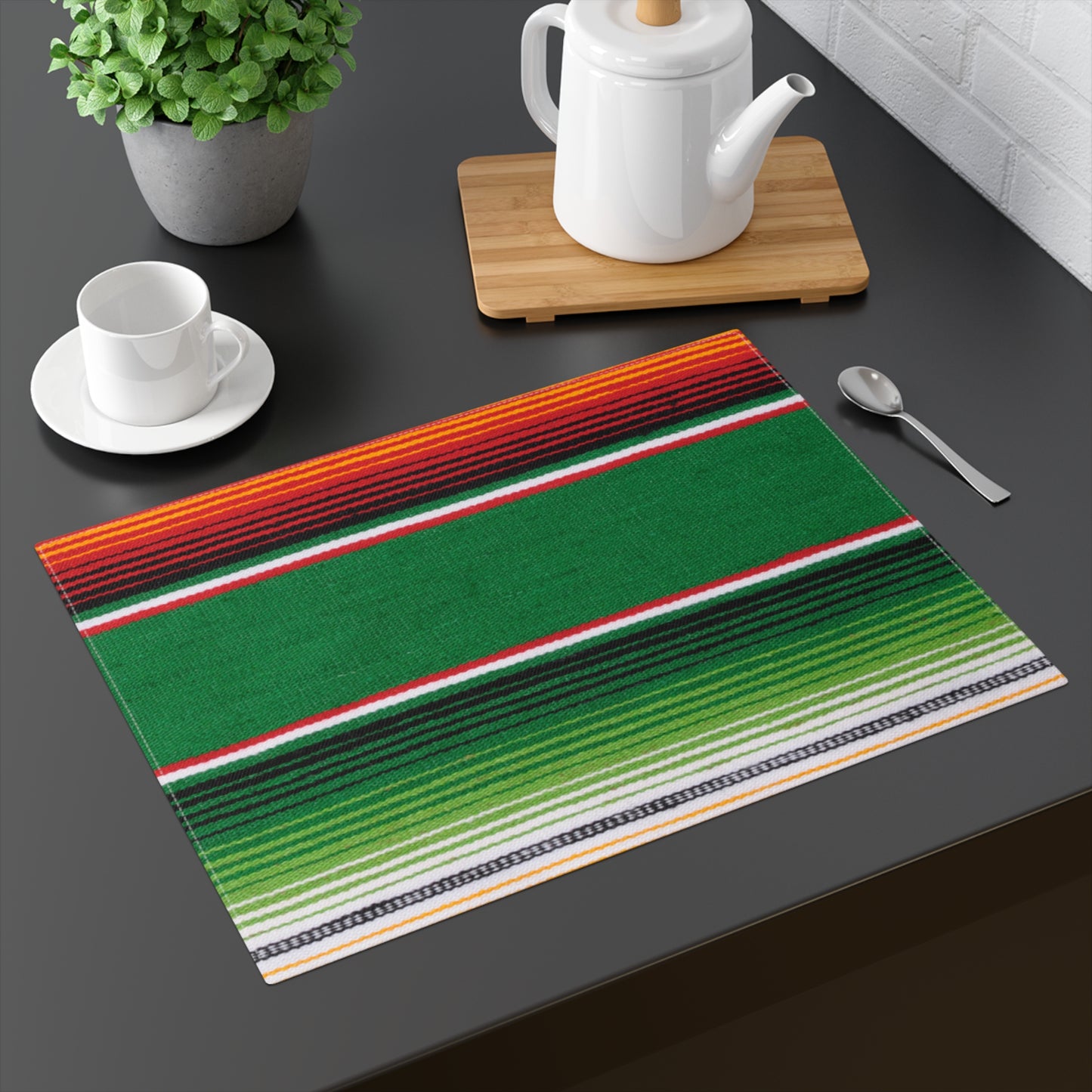 Mossy Green Ombre Placemat, 1pc